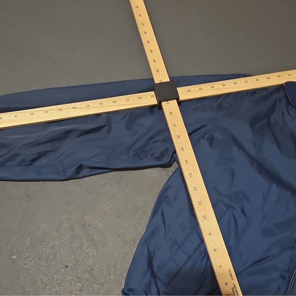 Izod Lacoste Blue Bomber Jacket Men's Size L Full Zip Stand-Up Collar Logo - Picture 9 of 16